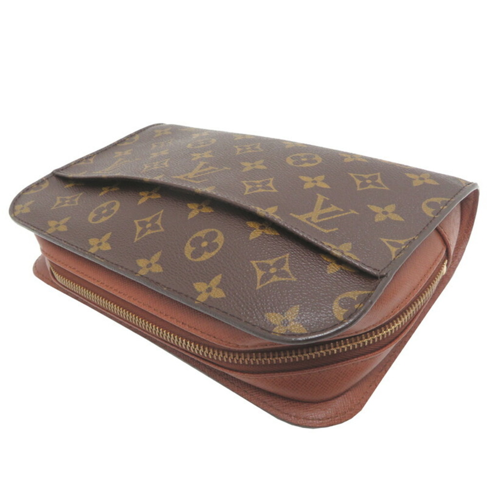 LOUIS VUITTON Authentic Brown Monogram Clutch Bag - Picture 4 of 10